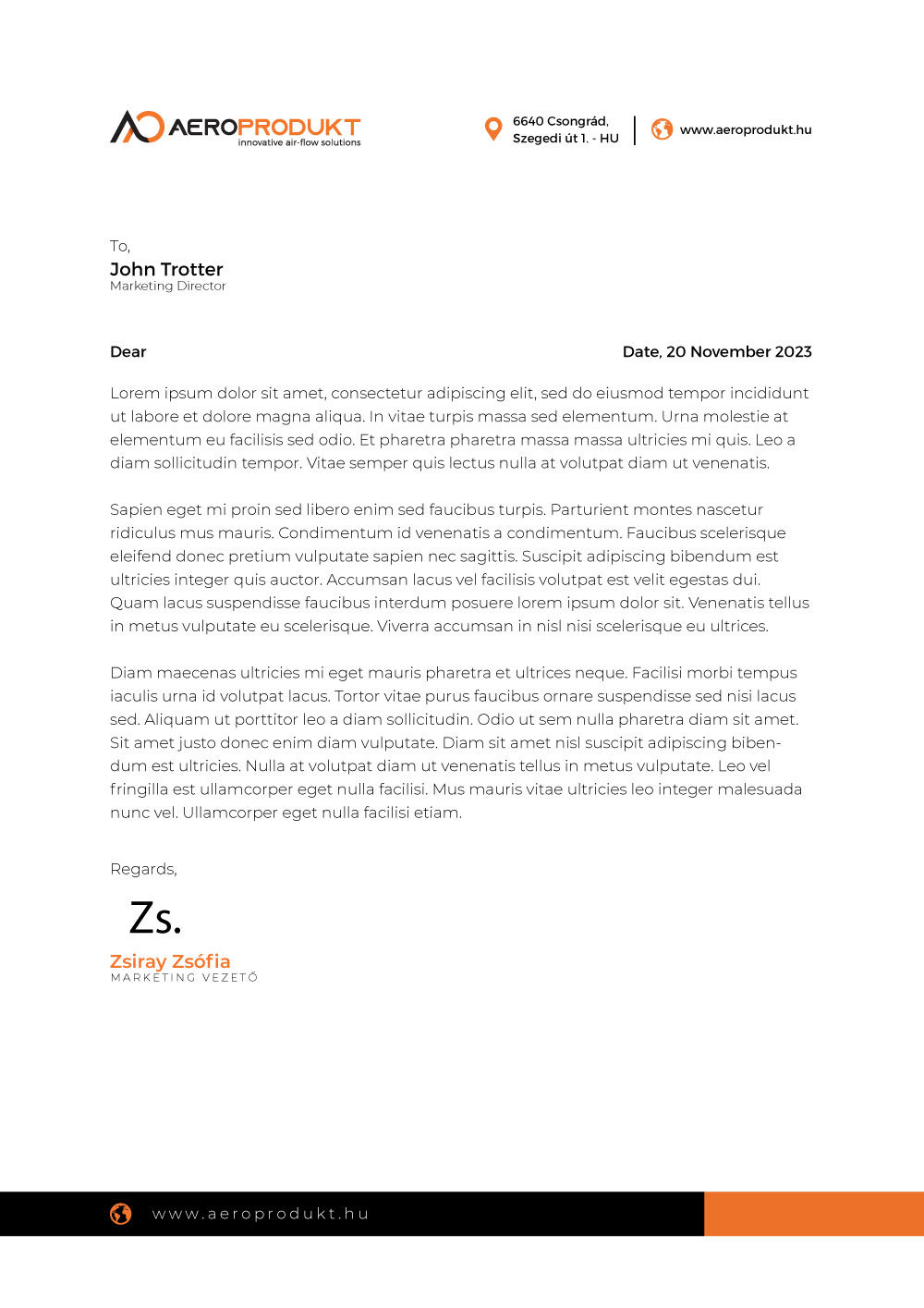 Aeroprodukt Letterhead variant
