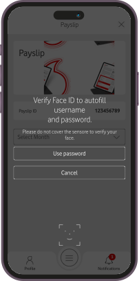 Payslip & Face ID