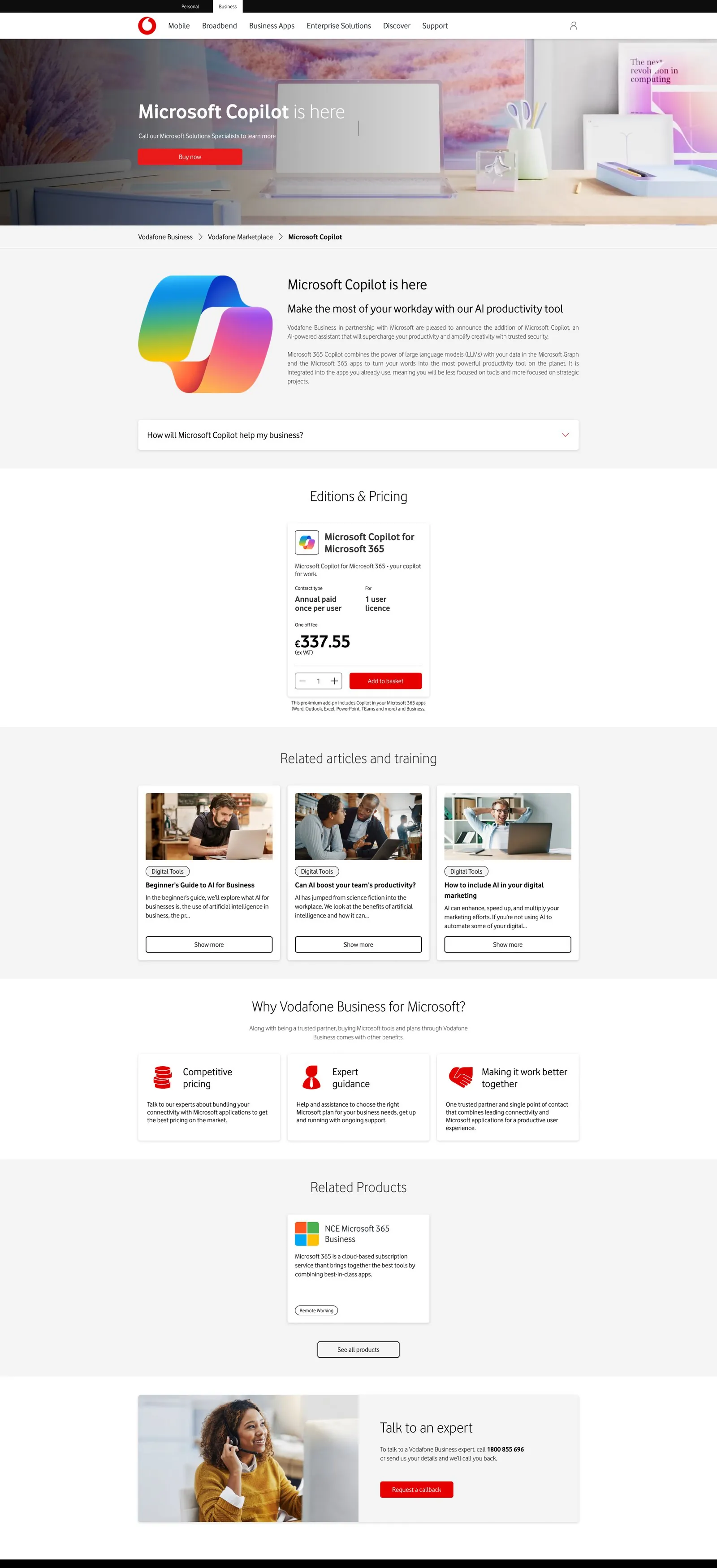 Cloud Marketplace (MaaC): /business/copilot