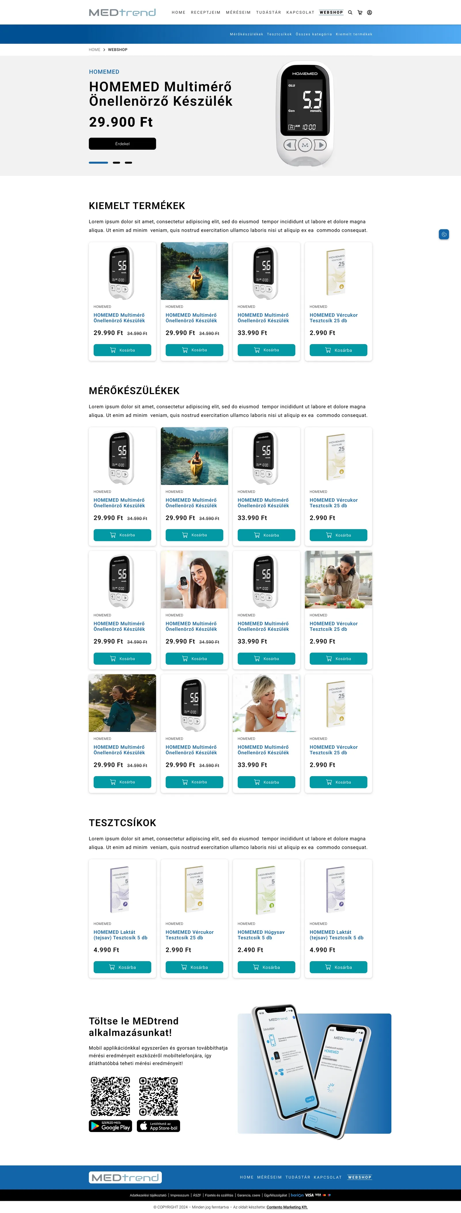 MEDTREND: Webshop: meters, CGM, the HOMEMED minilab and test strips.