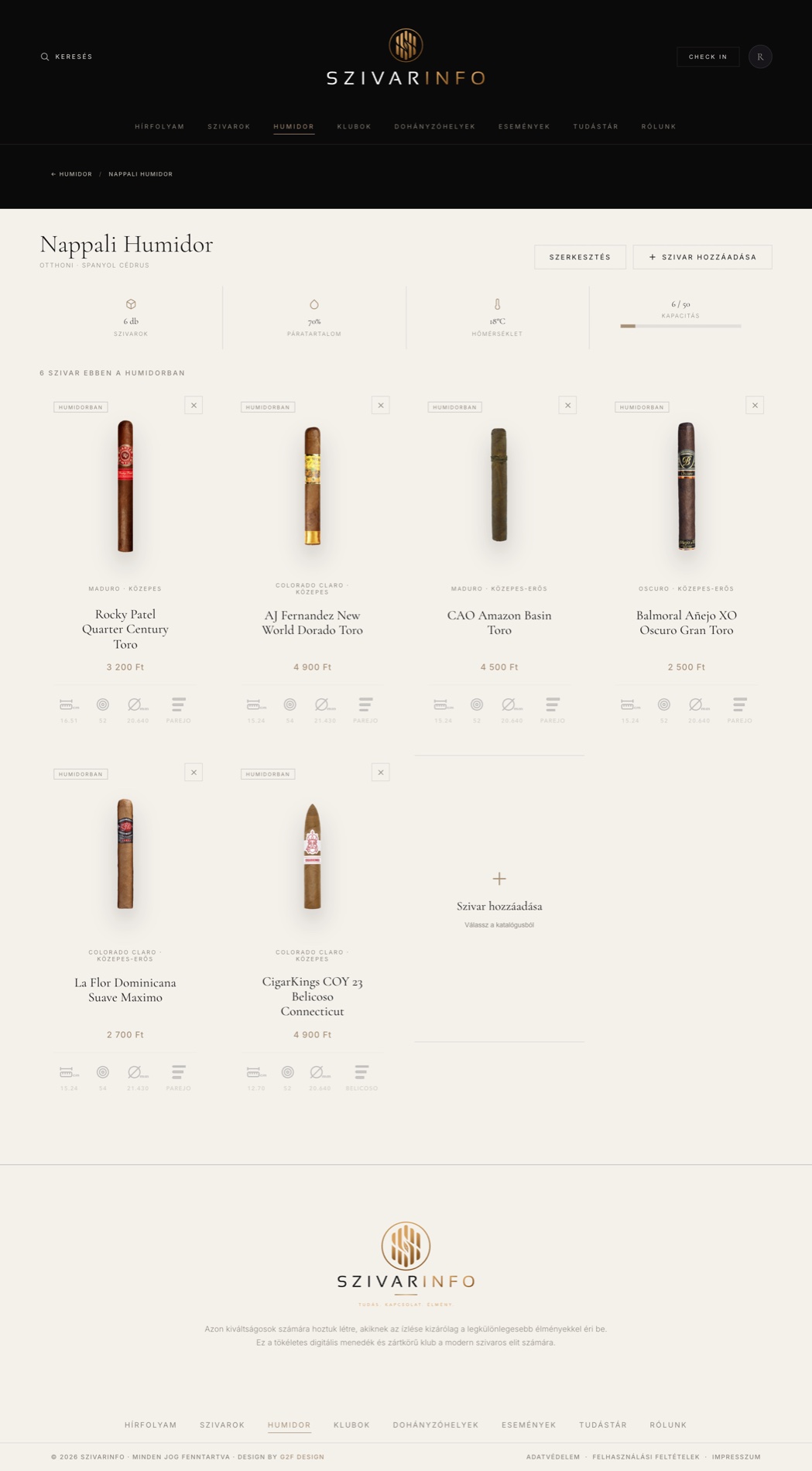 Humidor detail — desktop